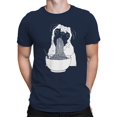 thumbnail image 2 of Pug Enjoying Noodles Design Men's T-shirt Navy, 2 of 3