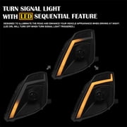 Spec-D Tuning Black Smoke Sequential LED Tube Signal Projector Headlights and Startup Animation Compatible with 2006-2009 Nissan 350Z , Left + Right Pair Headlamp Assembly