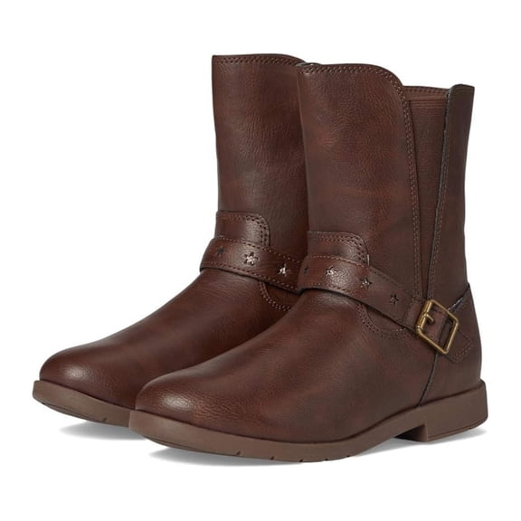 Stride Rite SR Lizz CG039001 Boots Kids Brown Leather Mid Calf Western ZOGG698