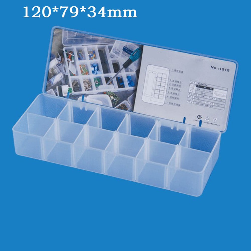 2Pcs Plastic SMT SMD Electronic Components Storage Box Organizer