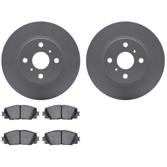 Front Brake Pad and Rotor Kit - Compatible with 2007 - 2018 Toyota Yaris 2008 2009 2010 2011 2012 2013 2014 2015 2016 2017
