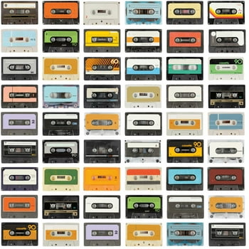 RoomMates Retro Cassettes Peel & Stick Wallpaper