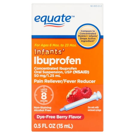 equate Les nourrissons de Berry Flavor Ibuprofen, 0,5 onces liquides