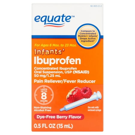 equate Les nourrissons de Berry Flavor Ibuprofen, 0,5 onces liquides