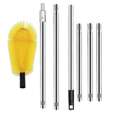 Multipurpose Telescopic Gutter Cleaning Tool with Flexible Brush Head Home Accessory for Leaf and Debris Removal