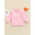 thumbnail image 2 of Xingqing Chandails en Molleton pour Bébé Fille Garçon Hauts Imprimé Lettre Bébé Manches Longues Pull Tenues, 2 of 7
