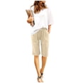thumbnail image 4 of Neewe Womens Shorts 2025 Comfy Summer Drawstring High Waist Cotton Shorts for Women Trendy, 4 of 7