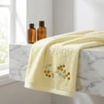 thumbnail image 7 of REGALWOVEN Pure Cotton Embroidered Hand Towels, 2 Pack Ultra Soft Absorbent Floral Bathroom Towels Quick Dry for Guest Room Vanity Yellow 29" x 13", 7 of 7