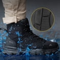 thumbnail image 6 of XQJ Men's Steel Toe Work Boots, Comfortable Lightweight Industrial Construction Shoes, Durable High Top Safety Boots - Black - Size 10.5, 6 of 9