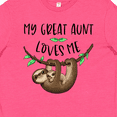 thumbnail image 4 of Inktastic My Great Aunt Loves Me Cute Sloth and Baby Youth T-Shirt, 4 of 5