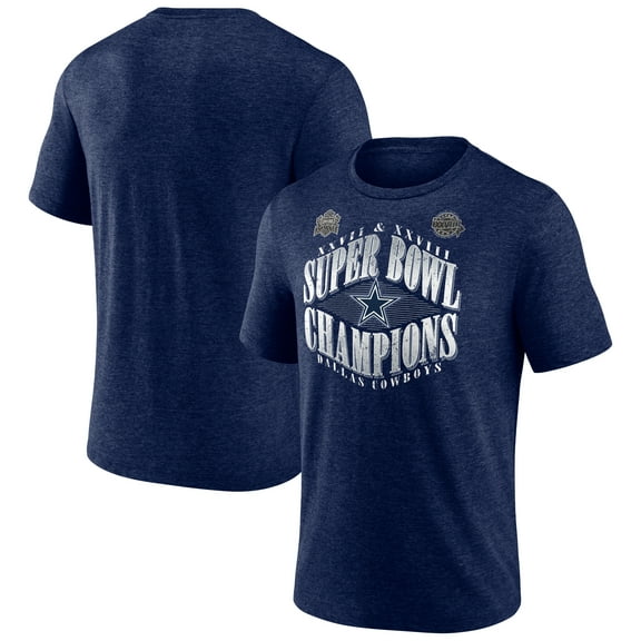 Men's Navy Dallas Cowboys Old Fashioned Tri-Blend T-Shirt