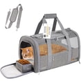 thumbnail image 1 of Cussiou Transportín para mascotas con lados suaves para cachorros de gatos pequeños y medianos, transportador aprobado por la aerolínea TSA, transportador plegable para cachorros de viaje, 1 of 5
