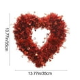thumbnail image 3 of Valentine Mantle Wreath Heart-Shaped Wreath, Valentines Wall Wreaths Red Roses Wreath, Wedding Wreath Valentine Hanging Decor, Front Door Decorations Outdoor Wreaths, 3 of 6