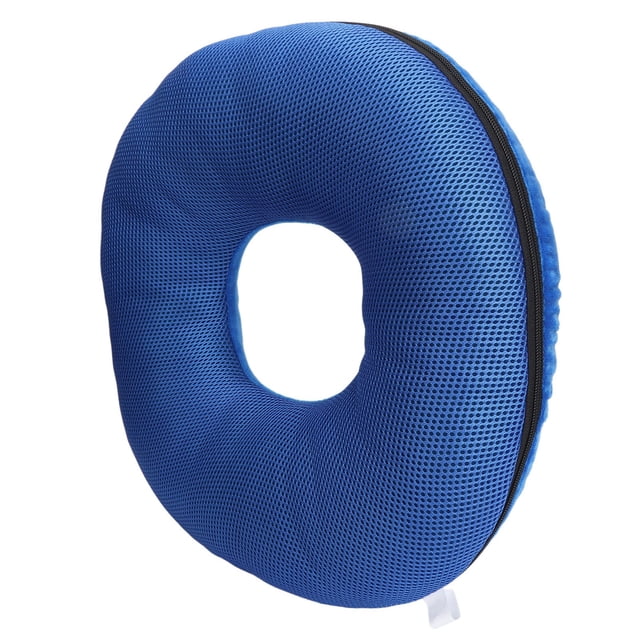Donut Pillow, Breathable Mesh Hemorrhoid Cushion Removable Cover Waterproof Inner Dark Blue for Pregnancy for Office Chair