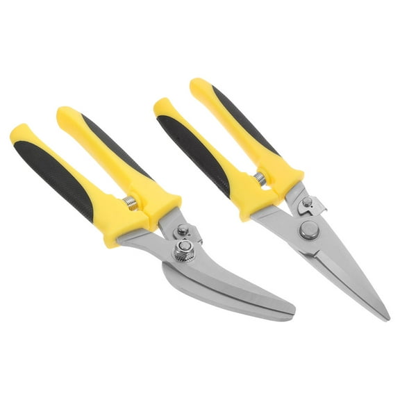 FRCOLOR Stainless Steel Cutting Shears for Cutting with Nonslip Handle and Versatile Application 2pcs Multi Functional Tin Snips