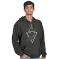 thumbnail image 5 of Triangle Whale Symbolic Spirit Animal Zip Up Hoodie Men's Women's Brisco Brands X, 5 of 6