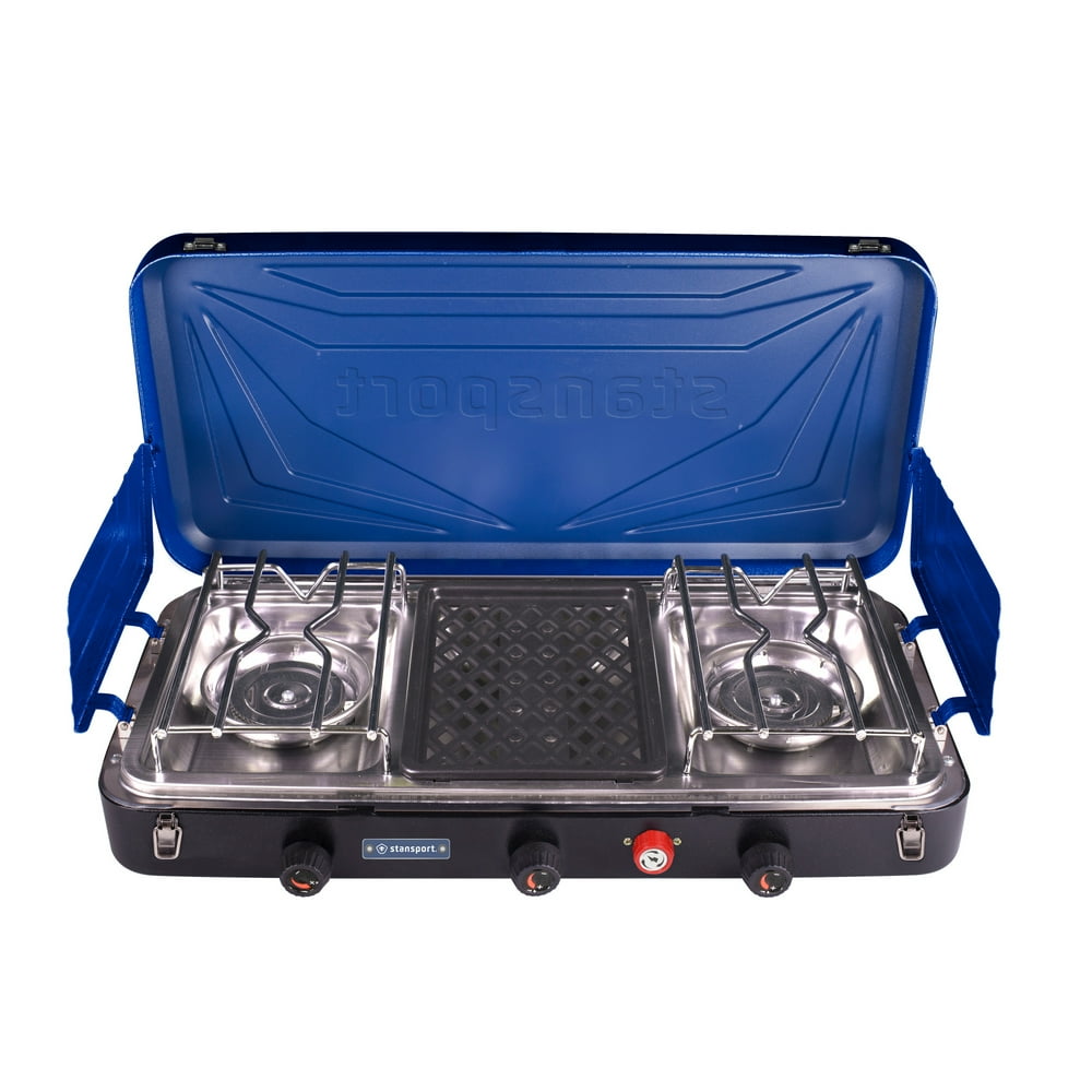 Stansport Outfitter Series Propane Stove 225 K & 15 K Burners Blue