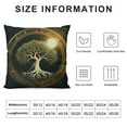 thumbnail image 5 of PRATYUS Sun and Moon Tree Throw Pillow Covers Soft Square Cushion Pillowcase for Sofa Couch Home Decor 12x12in, 5 of 5