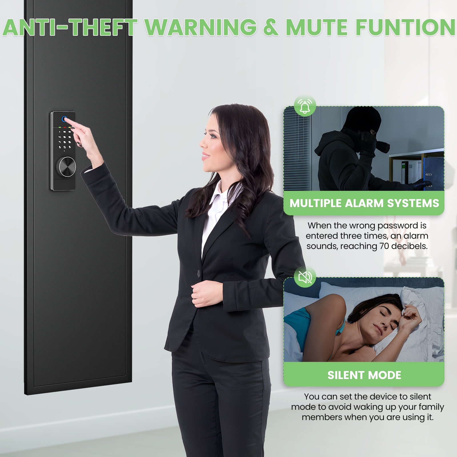 Silkight 53.15" 53.15" Wall Safe Between the Studs, Biometric Fingerprint Hidden Safe with Dual Alarm System and Silent Mode, Wall Gun Safe with 3 Adjustable Shelves and Magnetic Slot