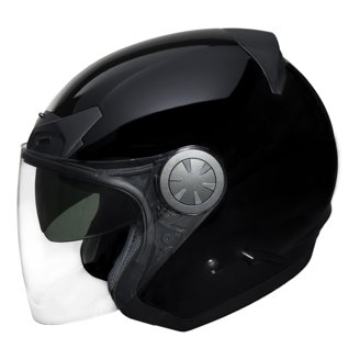 conehead motorcycle helmet FULMER Viva Gloss Black Thermoplastic Modern Conehead Technology Adult Motorcycle  Helmet