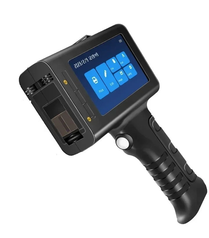 12.7mm Portable Handheld Inkjet Printer For Batch Number Barcode QR Code Textile Hand Printer Label Coding Machine ,Fast-Drying Ink with Crisp Output