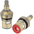 thumbnail image 2 of 2pcs Ceramic Disc Cartridge Universal Brass Faucet Replacement 20 Notches 53mm, 2 of 3