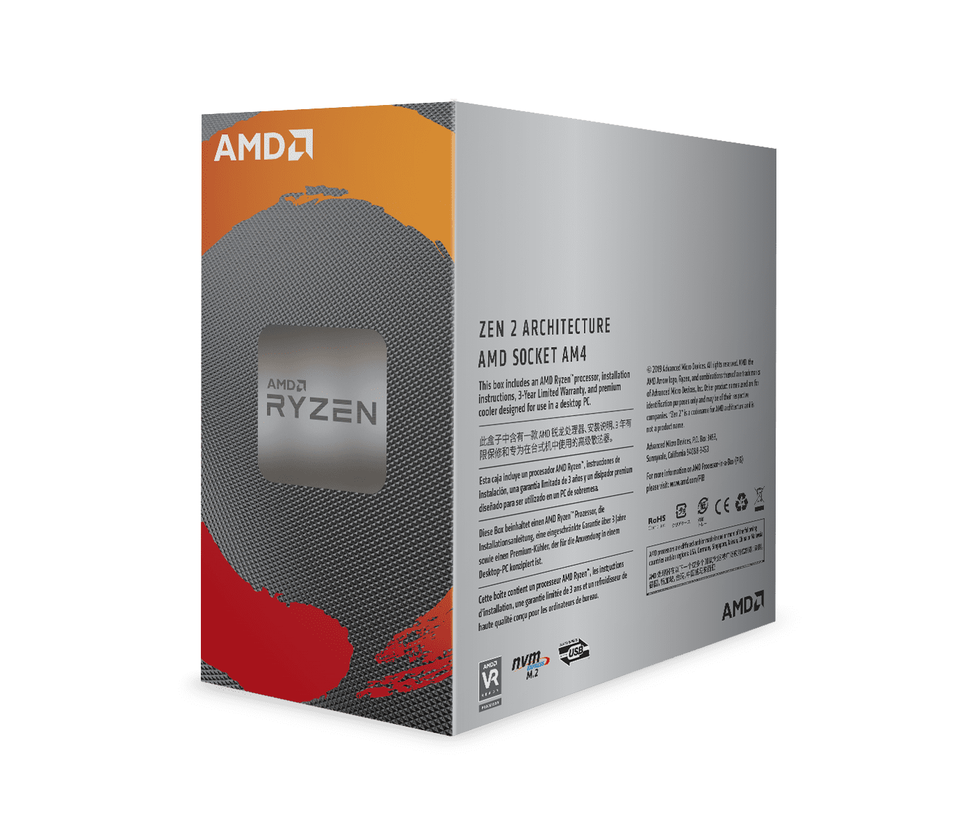 AMD Ryzen 5 3400G 4-Core, 8-Thread 4.2 GHz AM4 Processor with 