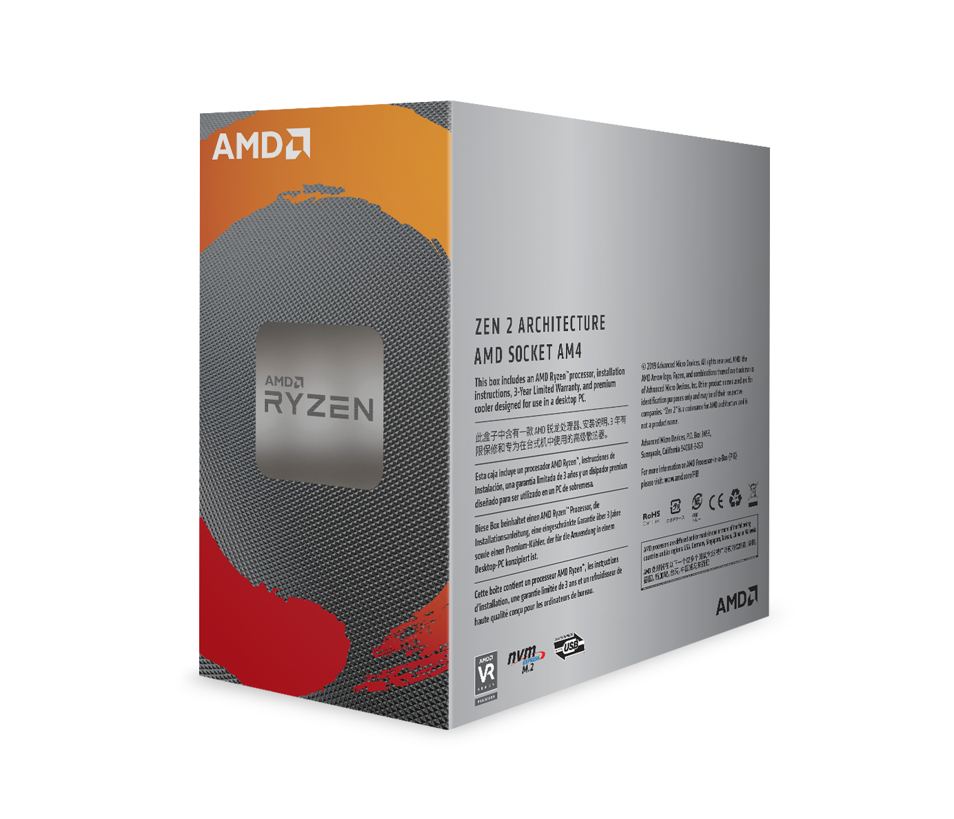 AMD Ryzen 5 3400G 4-Core, 8-Thread 4.2 GHz AM4 Processor