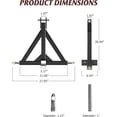 thumbnail image 2 of Garvee 3-Point 2" Receiver Hitch Adapter, Category 1 Tractor Tow Drawbar, Quick-Hitch Ready, 2-Pack, 2 of 7