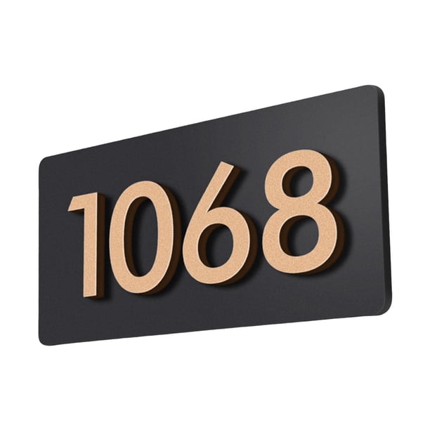 Placa decorativa de acrílico resistente para exteriores, fácil de instalar, para casa, rectangular. Estilo C