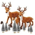 thumbnail image 5 of 8Pcs Artificial Mini Christmas Trees, Bottle Brush Trees with Wood Base, Artificial Frosted Sisal Xmas Tree, DIY Crafts Mini Pine Tree for Christmas Party Home Table Top Decor Winter Ornaments, 5 of 7