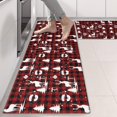 thumbnail image 2 of Kitchen Rugs Sets Of 2,Red Christmas Plaid Deer and Tree Pattern Anti Fatigue Kitchen Mat Rugs Non Slip Washable,Decorative Kitchen Floor Mats for Kitchen,Sink,Laundry,17"X47", 2 of 5