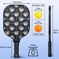 thumbnail image 4 of Pickleball Paddles Set,Pioneer Flower Floral Print Pattern Fiberglass Surface Pickleball Racket Set with 2 Indoor Outdoor Pickleball Balls and Pickleball Bag,Pickle-ball Equipment, 4 of 6
