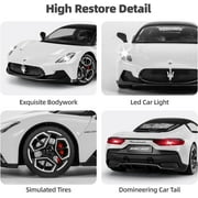 MIEBELY Maserati Remote Control Car, Openable Door 1:12 Scale Rc Toy Car 7.4V 900mAh Licensed 12Km/h Fast Rc Cars with Led Light 2.4Ghz Model Car for Adults Boys Girls Birthday Ideas Gift (White)