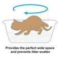thumbnail image 4 of Richelle Paw Trax Wide Cat Litter Box Pan in Brown, Rectangular Cat Litter Pan with Scoop, 4 of 5