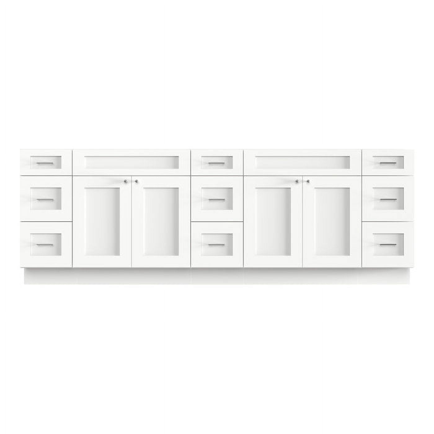 Disar 105'' Double Bathroom Vanity Base only in White