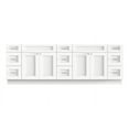 thumbnail image 2 of Disar 105'' Double Bathroom Vanity Base only in White, 2 of 11