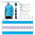 thumbnail image 2 of Men's Long Sleeve Swim Shirt, UPF 50+ Sun Protection Quick Dry Loose Fit Rash Guard for Men, UV Protection Beach Surf Swimming Water T-Shirt for Outdoor Sports Royal Blue B XL, 2 of 4