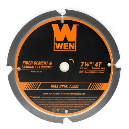 UPC: 0044459990833 | WEN 7-1/4-Inch 4-Tooth Diamond-Tipped (PCD) Professional Circular Saw Blade for Fiber Cement and Laminate Flooring  BL0704
