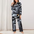 thumbnail image 3 of Lsque The Binding of Isaac Pattern Long Sleeve Pajama Set for Women - Soft 2-Piece Sleepwear and Loungewear Set with Pockets, Comfy Nightwear, 3 of 8