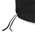 thumbnail image 6 of Jordan Manufacturing Sunbrella 74" x 22" Canvas Black Solid Rectangular Outdoor Chaise Lounge Cushion with Ties and Hanger Loop, 6 of 10