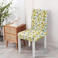 thumbnail image 4 of Lemon Lover Dining Chair Covers 4 Pack Lovely Yellow Fruit Theme Stretch Slipcovers Washable Removable Seat Protectors for Bright Kitchen or Modern Dining Room, 4 of 7