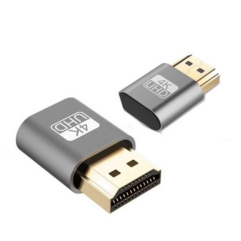 velfærd tit krabbe HDMI Dummy Plug 4K Display Emulator Compatible with Windows Mac OSX Linux -  Walmart.com