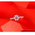thumbnail image 4 of Bague Ringen S925 Silver Set 1ct Moissanite Sweet And Greasy Women's New Open Adjustable Simple Ring, 4 of 4