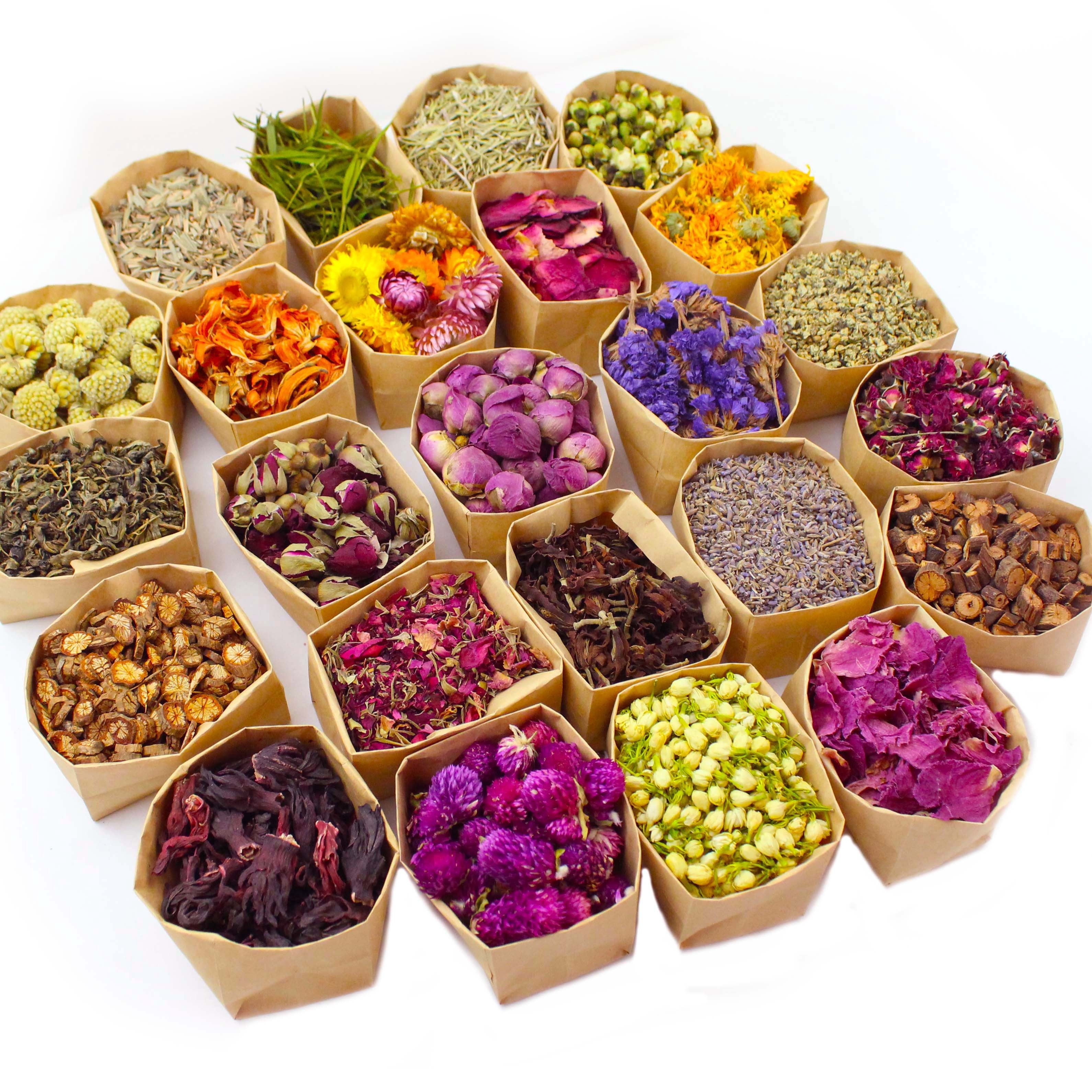 24-Piece Dried Flowers Craft Set, Botanical DIY Kit for Resin Jewelry, Candle Making & Home Decor, Assorted Flowers (Rose, Lavender, Jasmine & More)