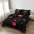 thumbnail image 3 of Sun and Moon Bed in a Bag Black Pink Psychedelic Celestial Comforter Set Queen Size,Interplanetary Bedding Galaxy Comforter Set for Girls Women,Gothic Mystic Witchy Bedding for Room Decor, 3 of 9