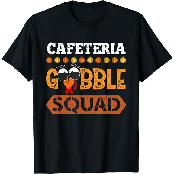 Cafeteria Gobble Squad Turkey Thanksgiving Lunch Lady T-Shirt
