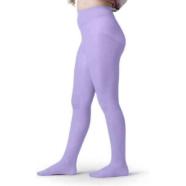 Heat Holders - Ladies Thick Winter Opaque Fleece Lined Thermal Tights  Purple