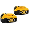 thumbnail image 1 of DEWALT 20V Max XR 20V Battery, 5.0-Ah, 2-Pack (DCB205-2), 1 of 7