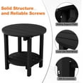 thumbnail image 4 of YEFU Adirondack Side Table Set of 2, 18" Double Outdoor Side Table, Poly Lumber end Table, Weather Resistant for Indoor, Patio, Pool, Porch, Backyard-Black, 4 of 6